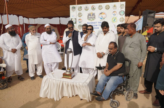 Mirza Iqbal Baig Joins Nusrat Trust Champion Trophy Wheelchair Tournament
